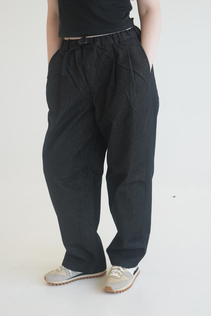 Kappy Two Tuck Wide Denim Pants