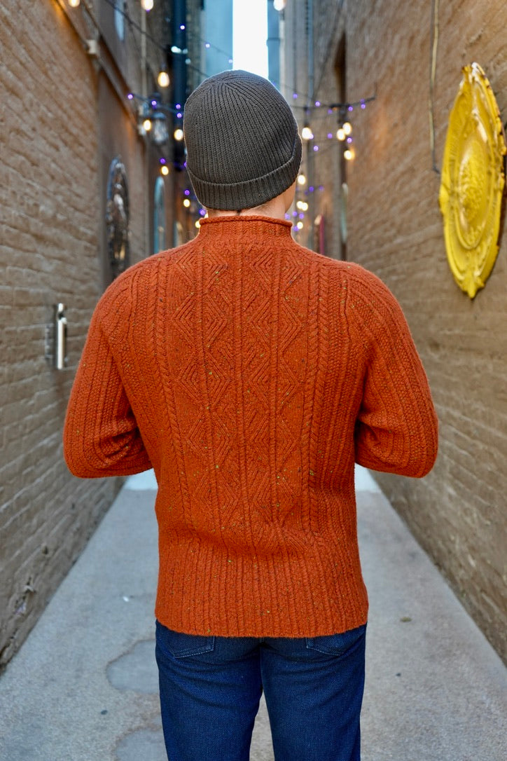 Inis Meain Original Aran Mock Neck Sweater