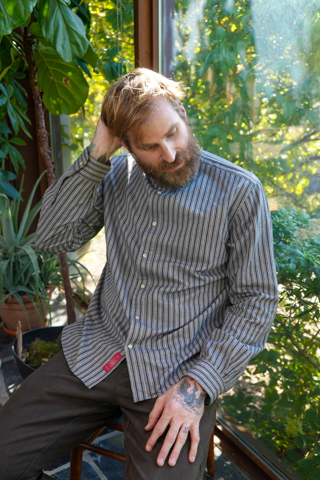 Prequel Band Collar Shirt