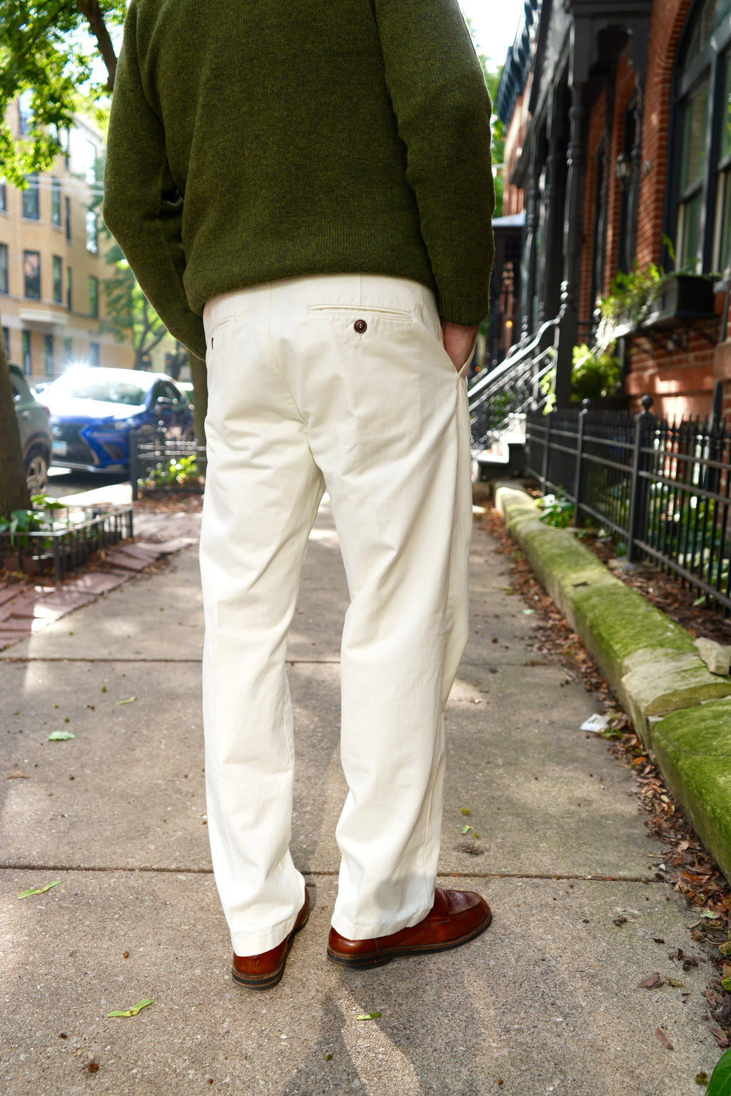Tela Genova Damasco Gabardine Wide Cut Chino