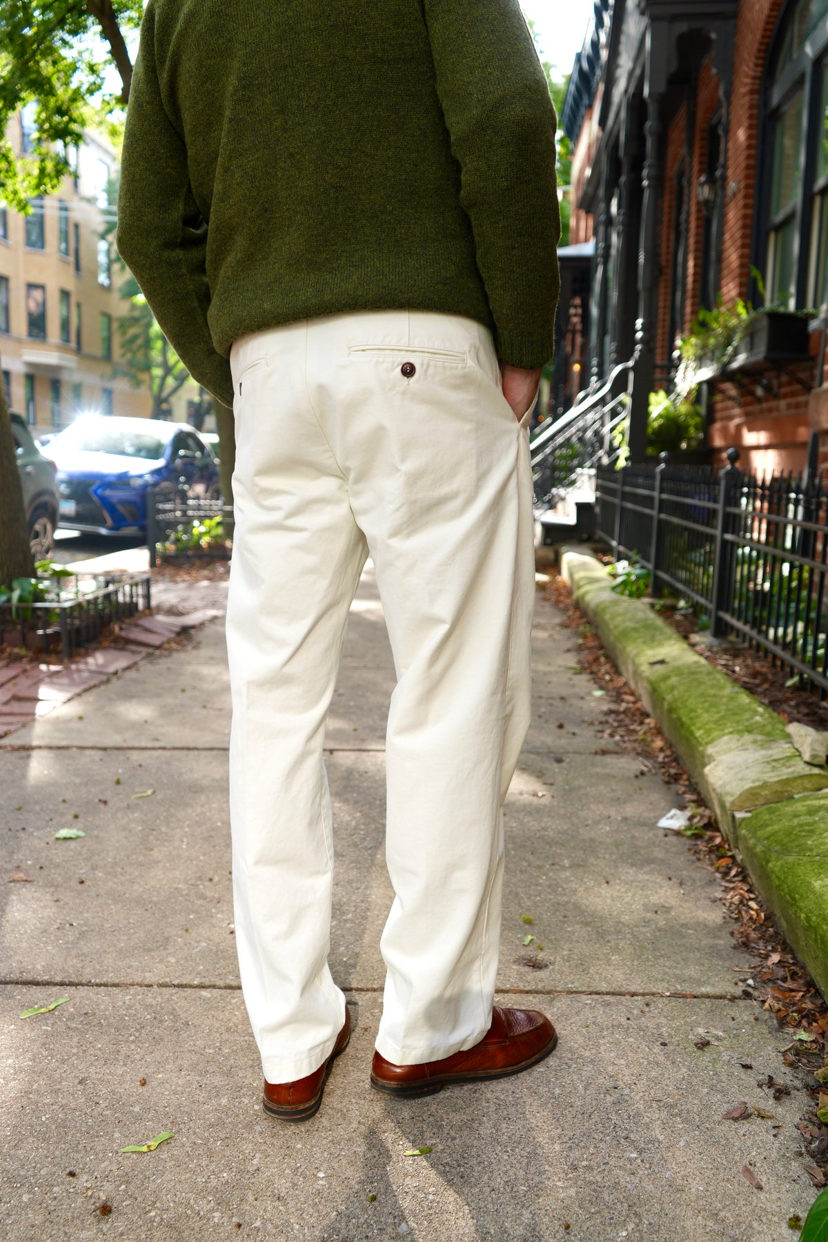 Tela Genova Damasco Gabardine Wide Cut Chino