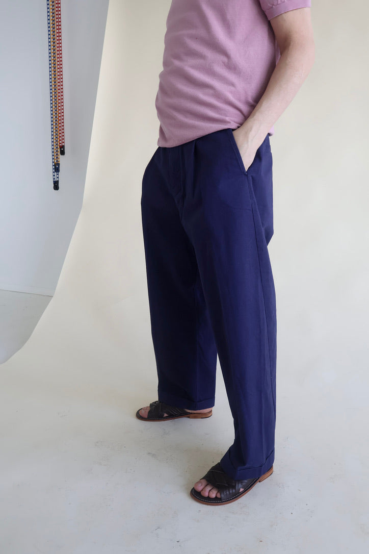 Hansen Bobby Wide Pleated Trouser