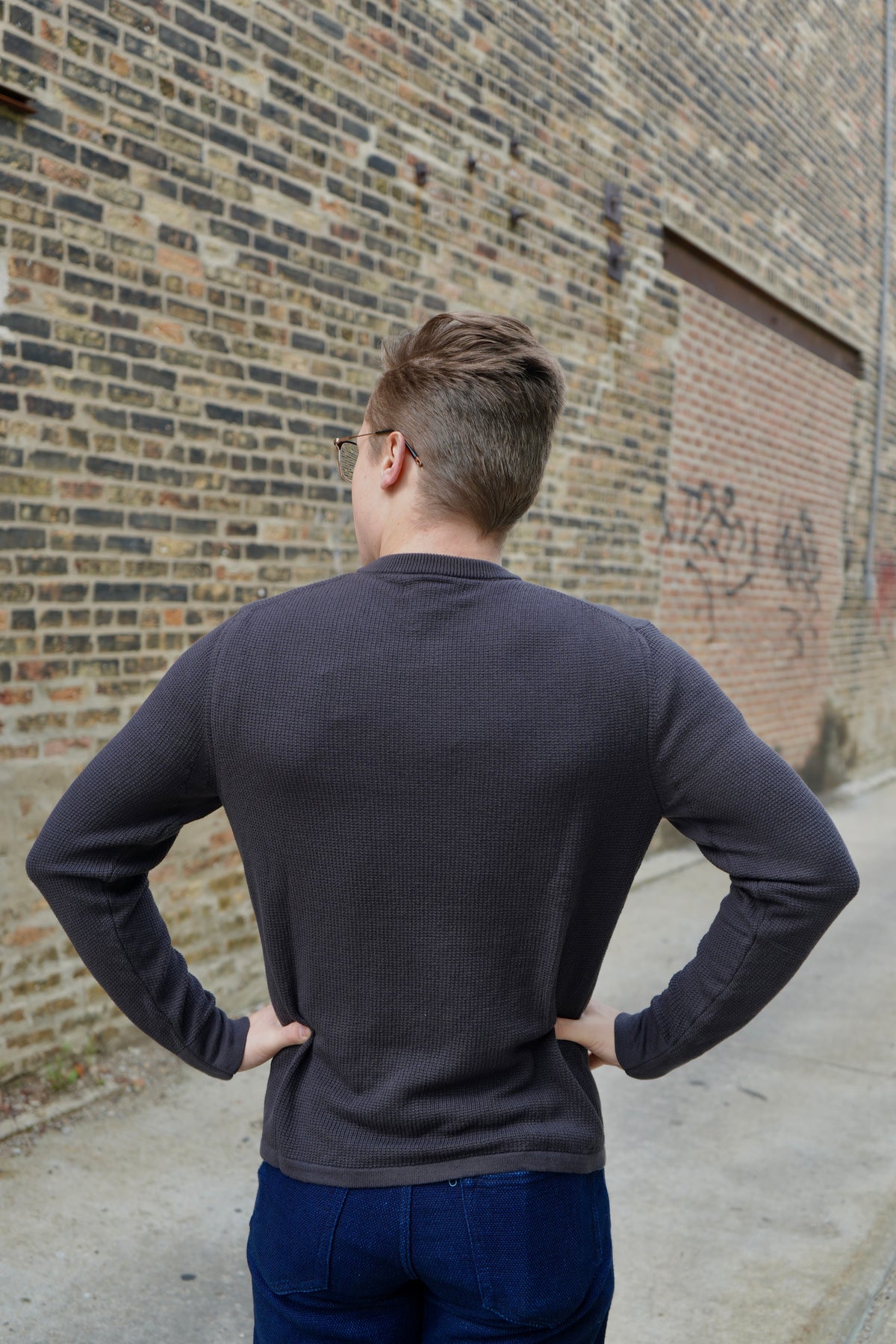 Merz b Schwanen Lightweight Waffle Knit Sweater