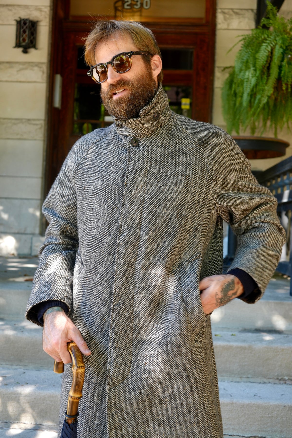 Norse Projects Reilstad Donegal Wool Balmacaan Raglan Coat