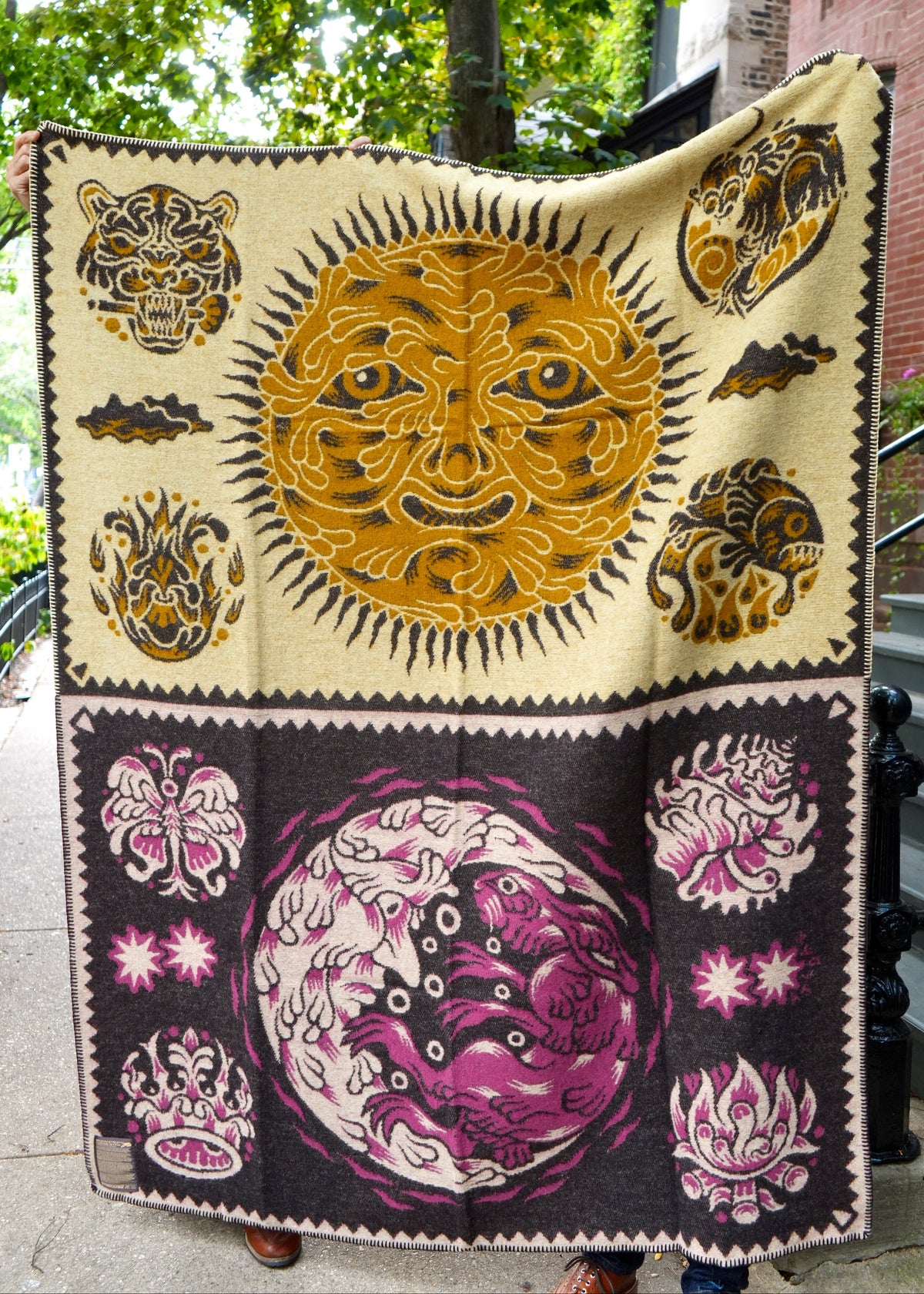 Indigofera The Fifth Sun Wool Blanket