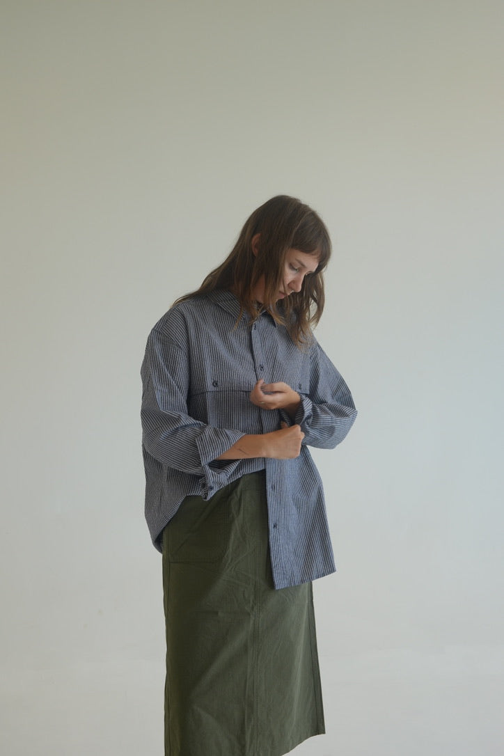 Kappy Stripe Pocket Work Shirt