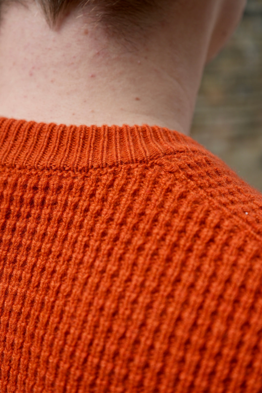 Merz b Schwanen Blade02 Merino Wool-Cashmere Waffle Structure Sweater