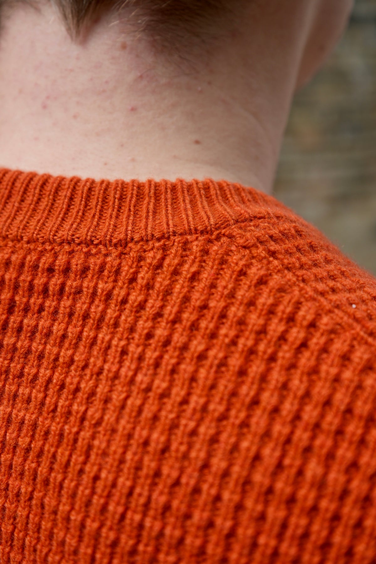 Merz b Schwanen Blade02 Merino Wool-Cashmere Waffle Structure Sweater