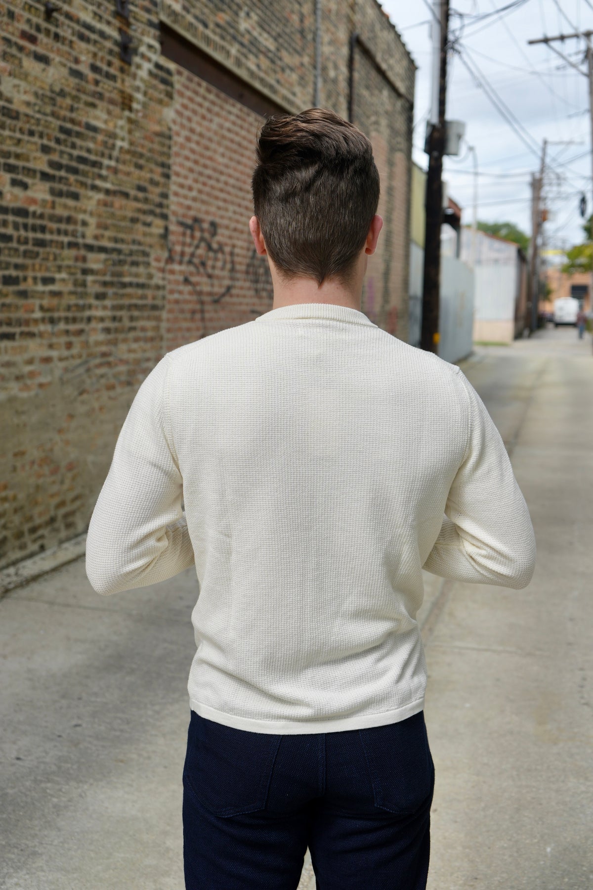 Merz b Schwanen Lightweight Waffle Knit Sweater