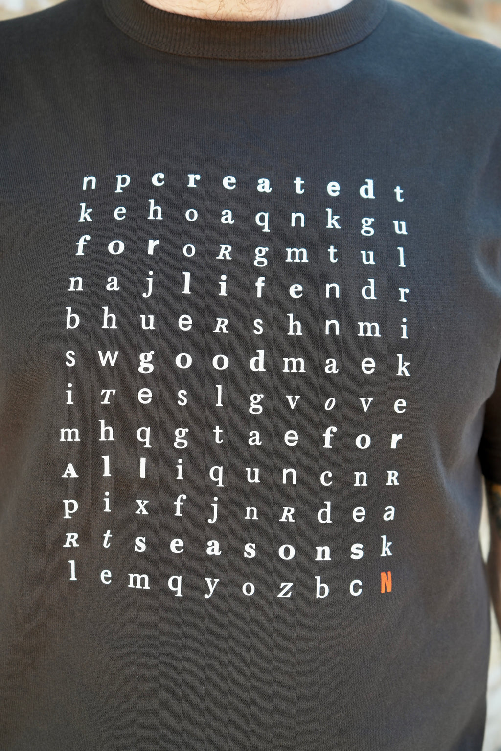 Norse Projects Elmelunde Cotton Crossword T-Shirt