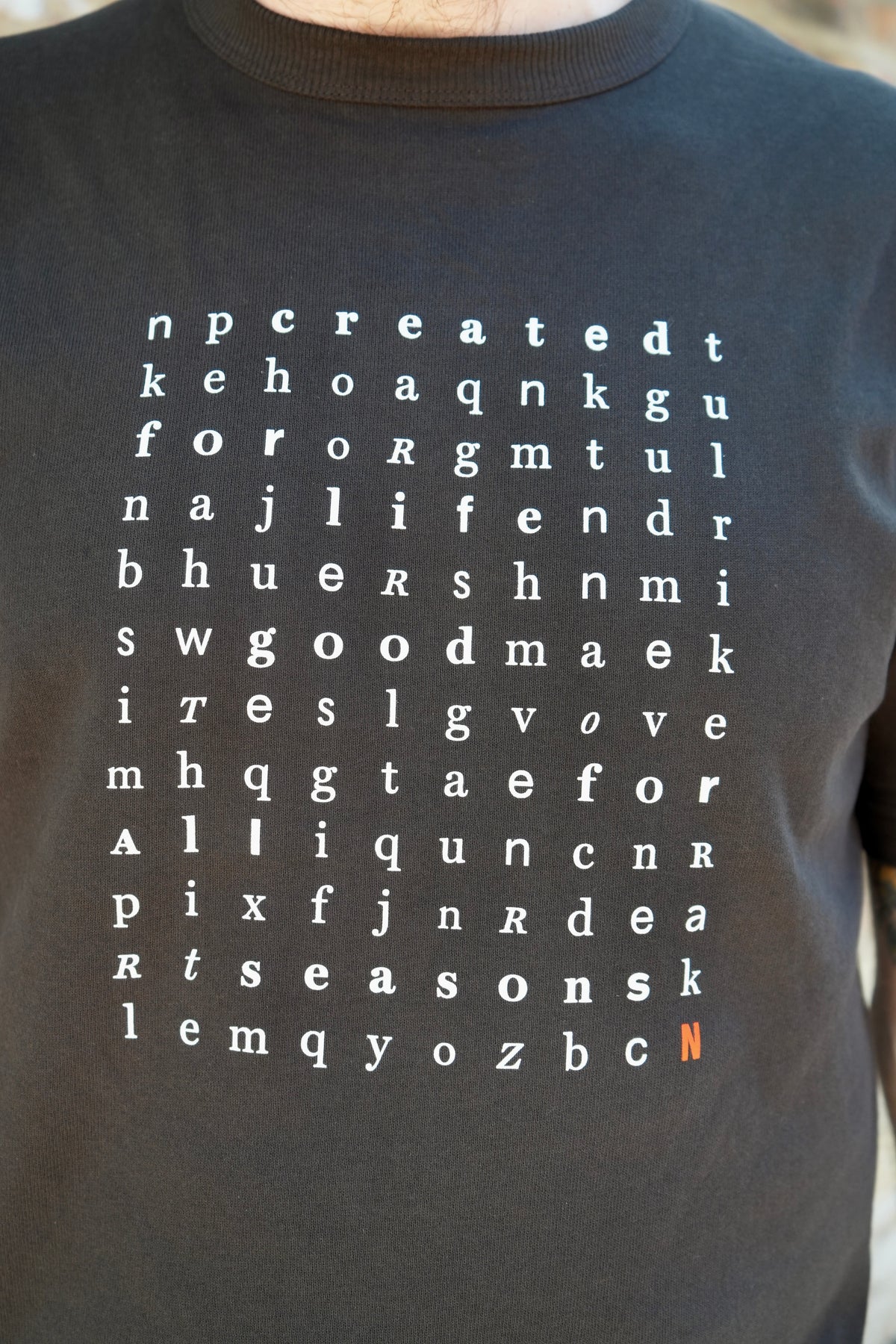 Norse Projects Elmelunde Cotton Crossword T-Shirt
