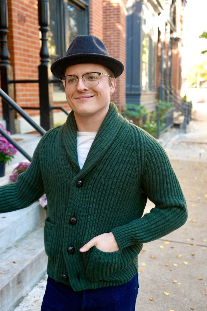 McGeorge Single Breasted Raglan Shawl Cardigan