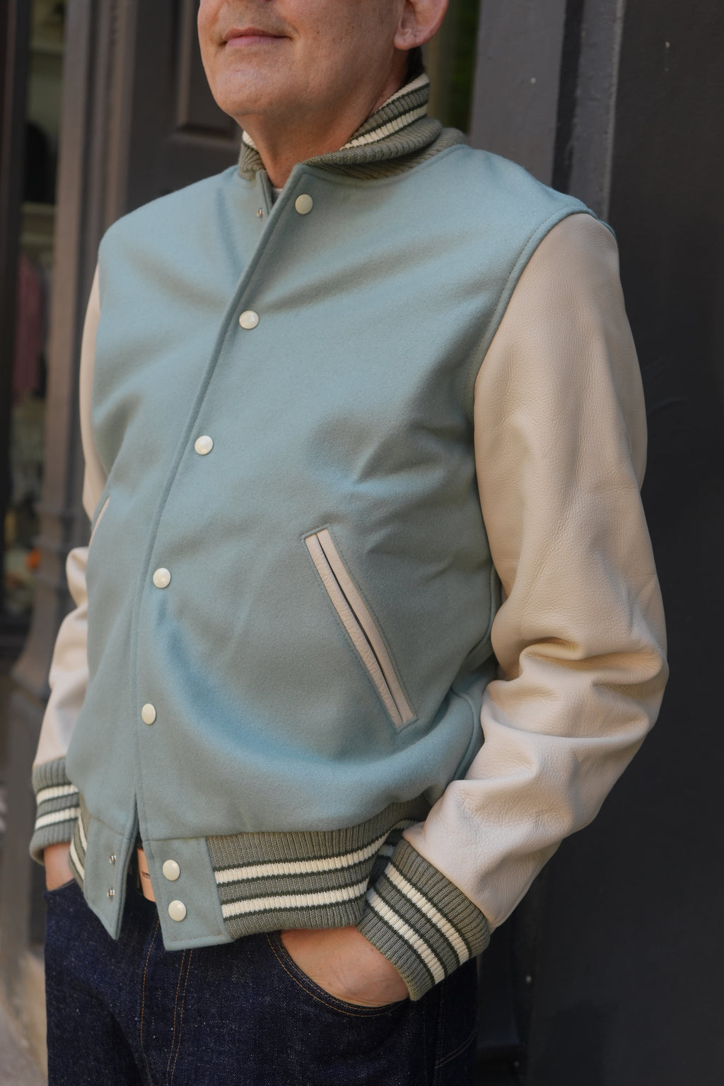 Dehen Wool Varsity Jacket