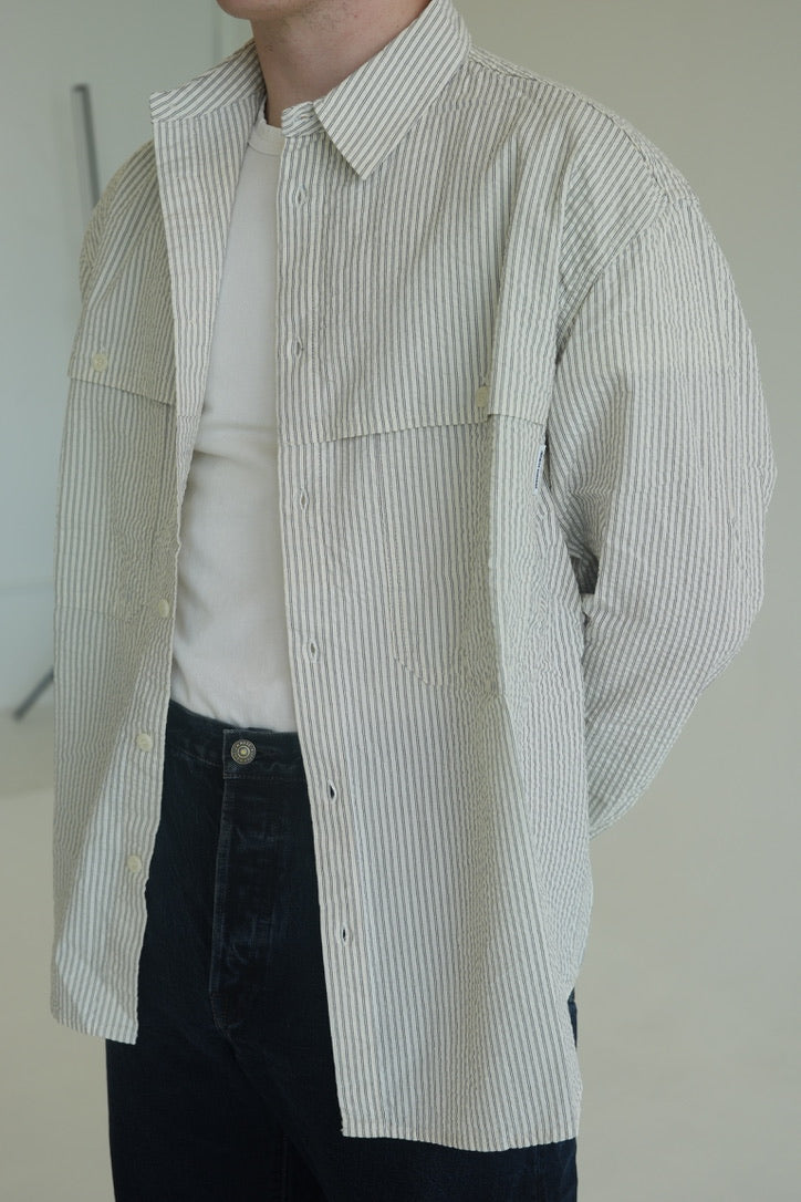 Kappy Stripe Pocket Work Shirt