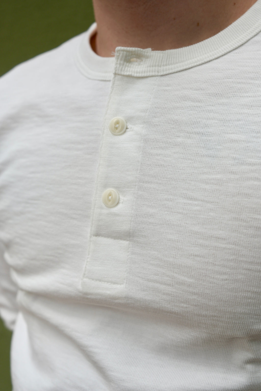 Merz b Schwanen 2S08 Loopwheeled Relaxed Fit Heavyweight Long Sleeve Henley