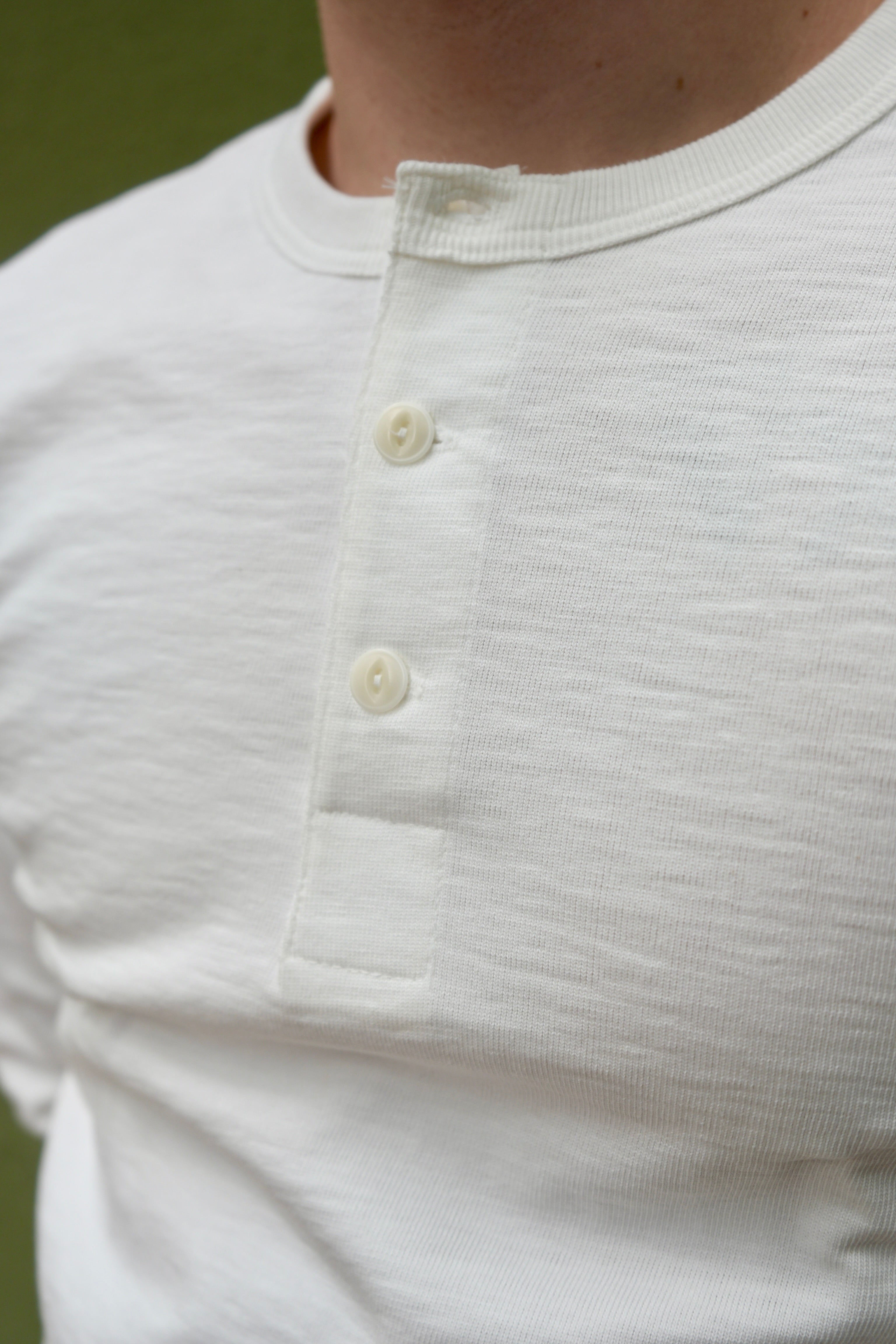 Merz b Schwanen 2S08 Loopwheeled Relaxed Fit Heavyweight Long Sleeve Henley