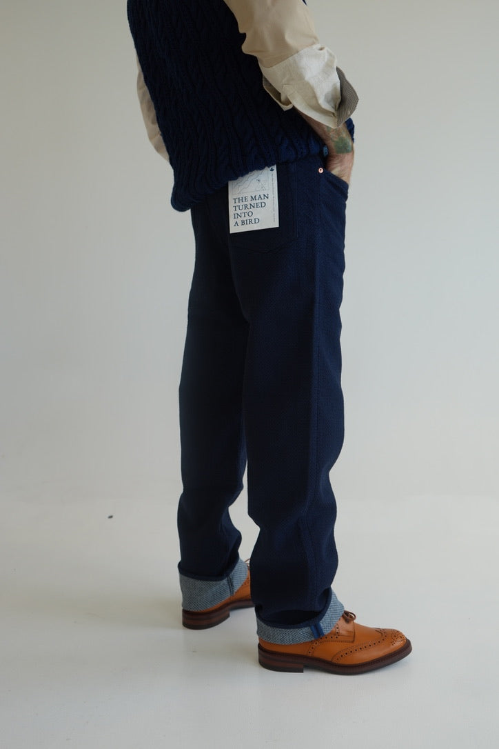 omotodenim 0821 Ori-zashi Sashiko loose fit denim