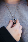 North Works Penny Smile 25¢ Tambourine Pendant / Heavy Chain