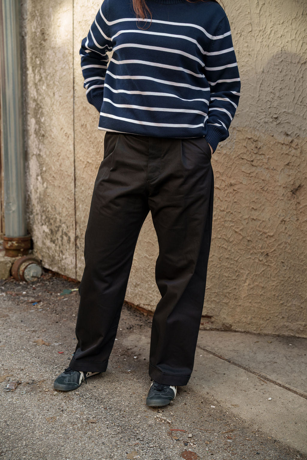 Hansen Bobby Wide Pleated Trouser