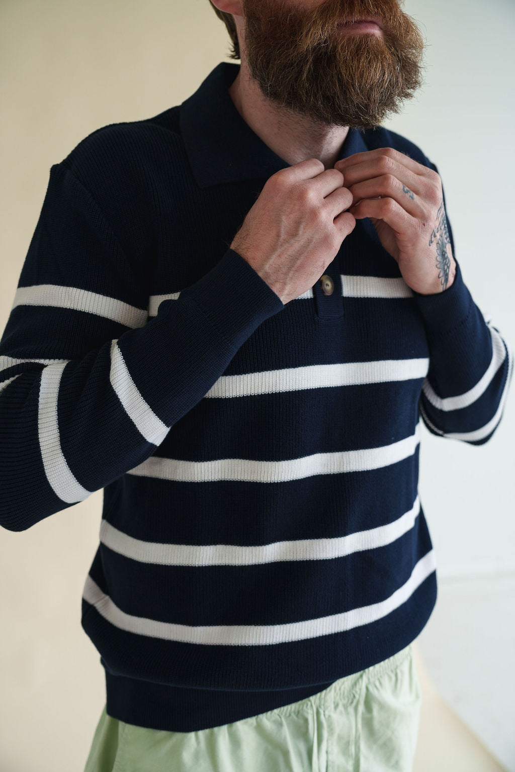 Armor Lux Heritage Polo Collar Sweater