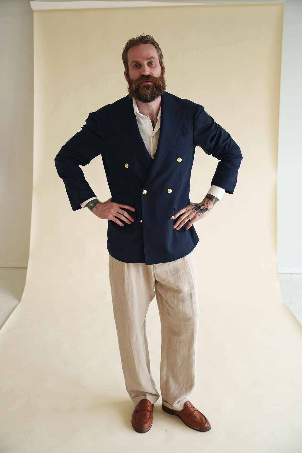 Hansen Sune Pleated Wide Cut Trouser