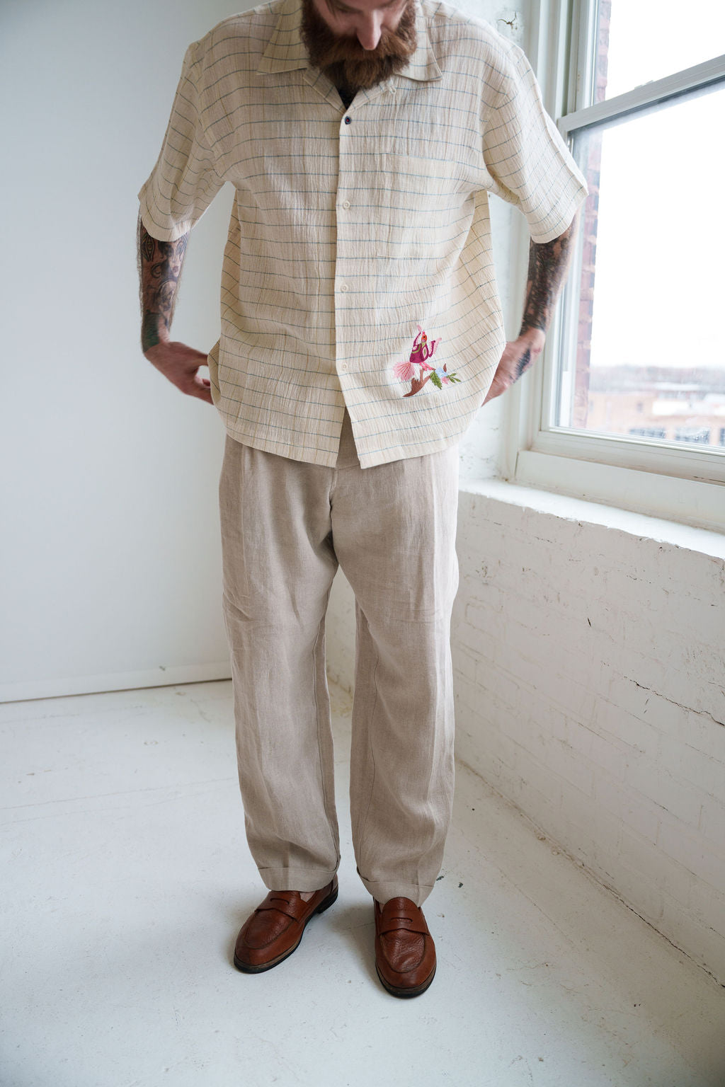 Hansen Sune Pleated Wide Cut Trouser