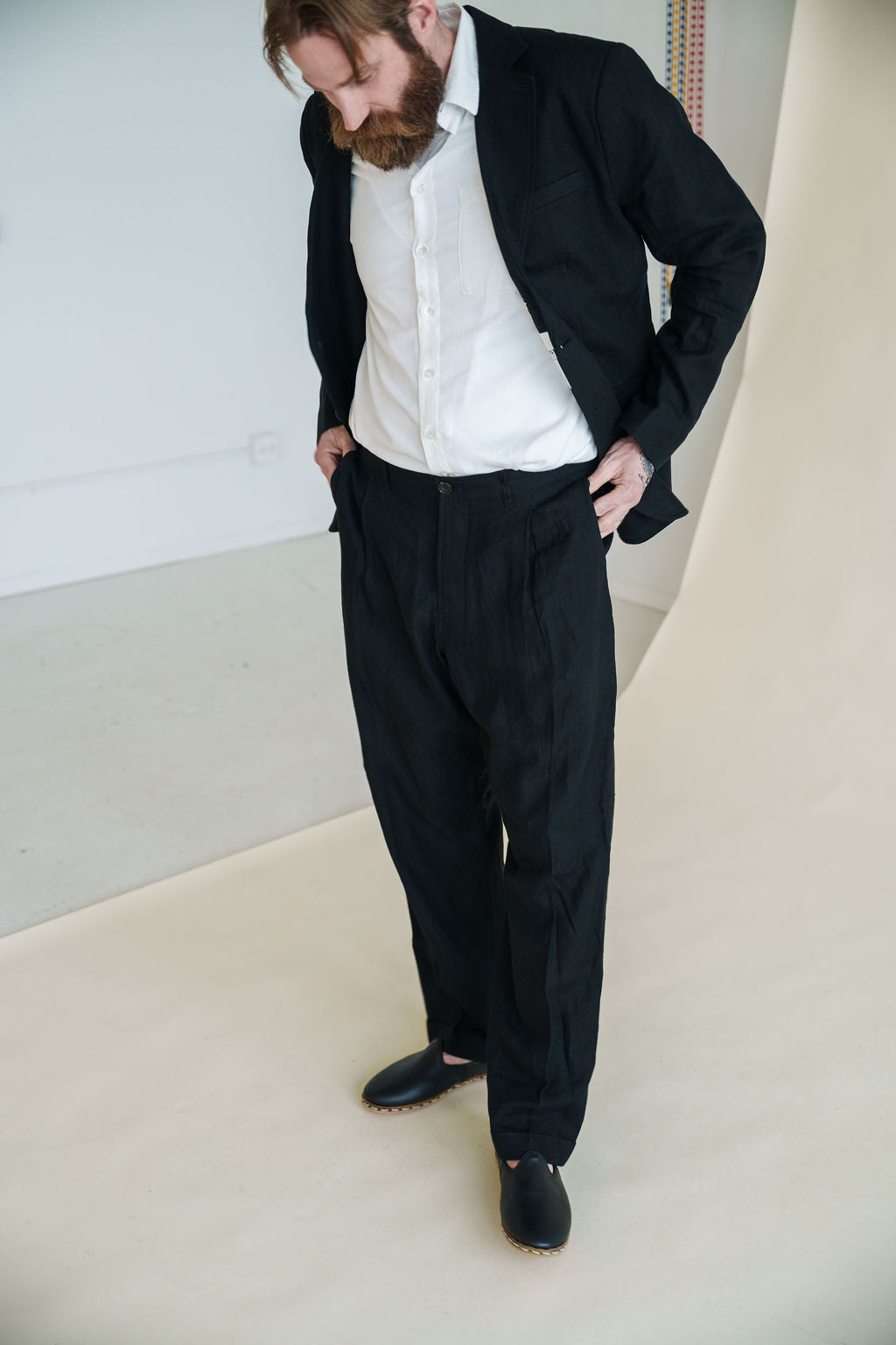 Hansen Sune Pleated Wide Cut Trouser