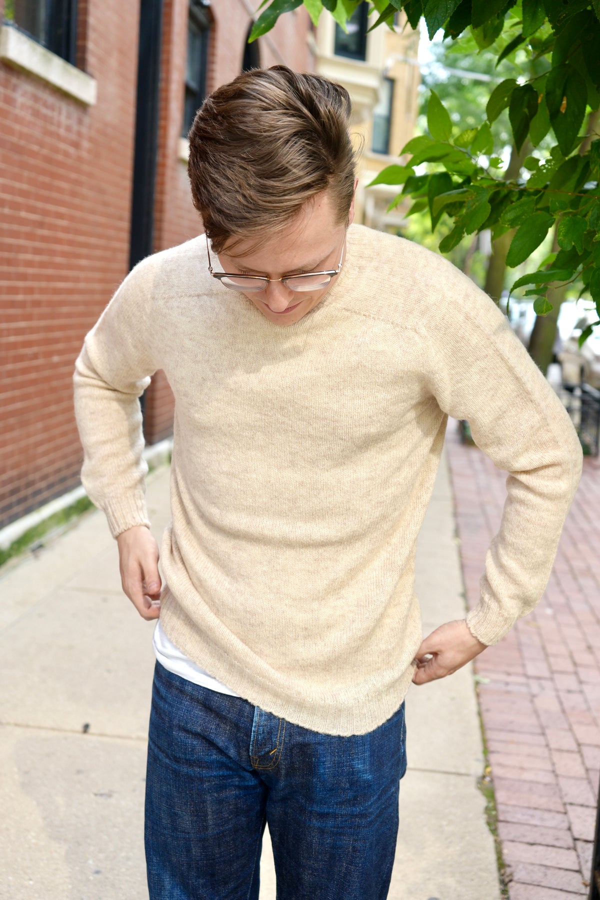 Mooncastle Shetland Wool Crewneck Sweater