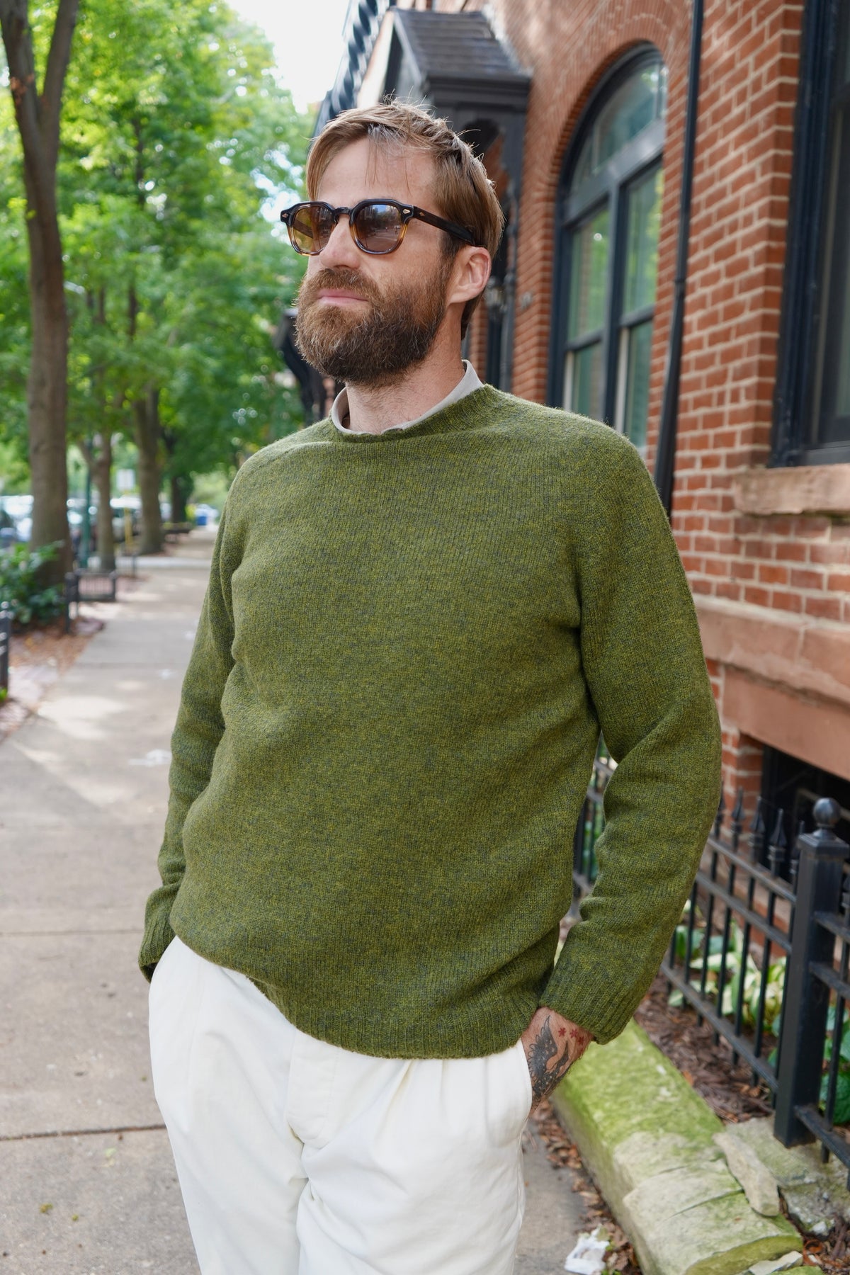 Mooncastle Shetland Wool Crewneck Sweater