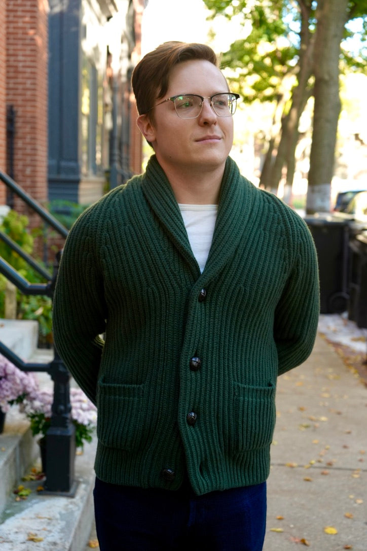 McGeorge Single Breasted Raglan Shawl Cardigan