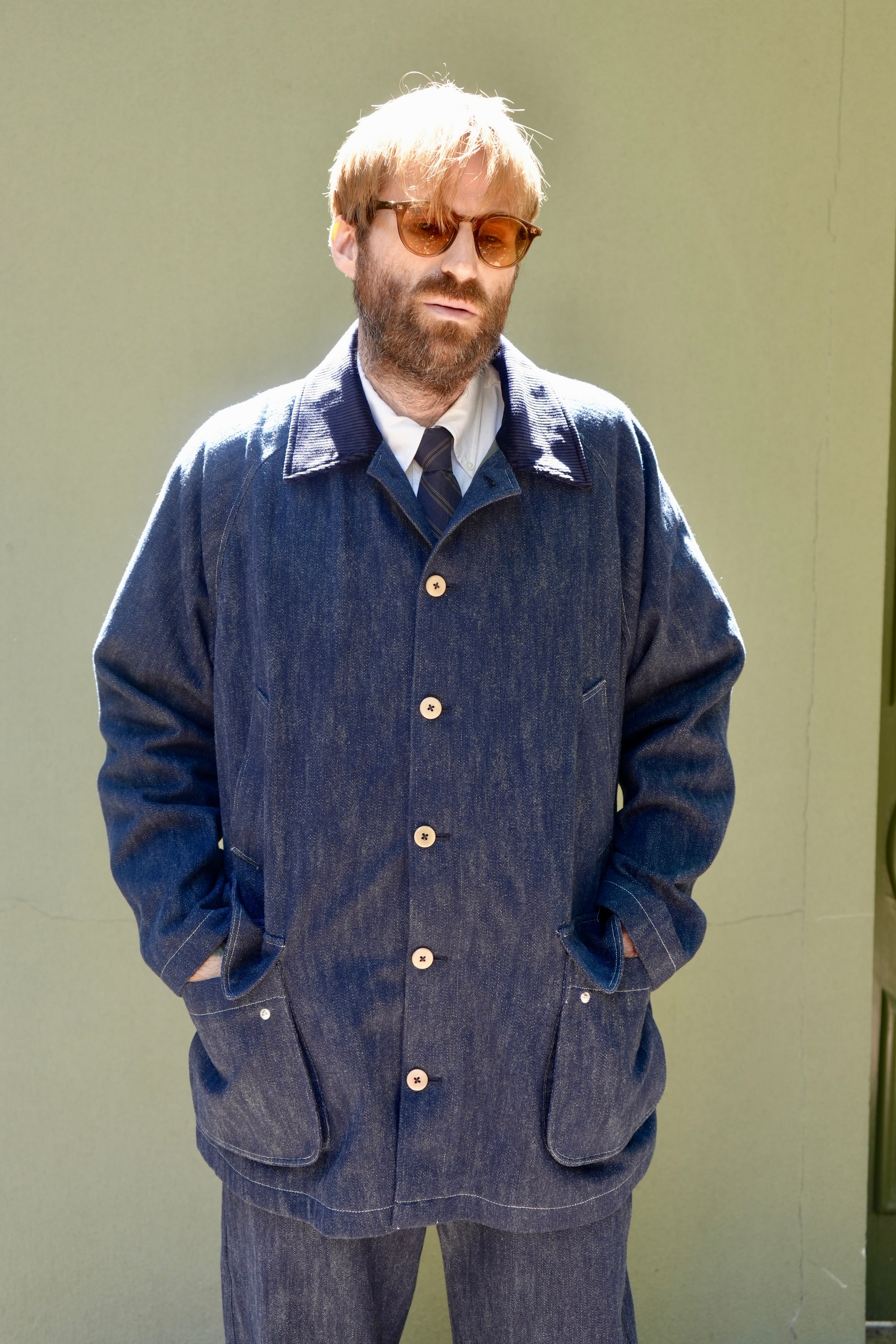 De Bonne Facture  Wool Denim Forest Jacket