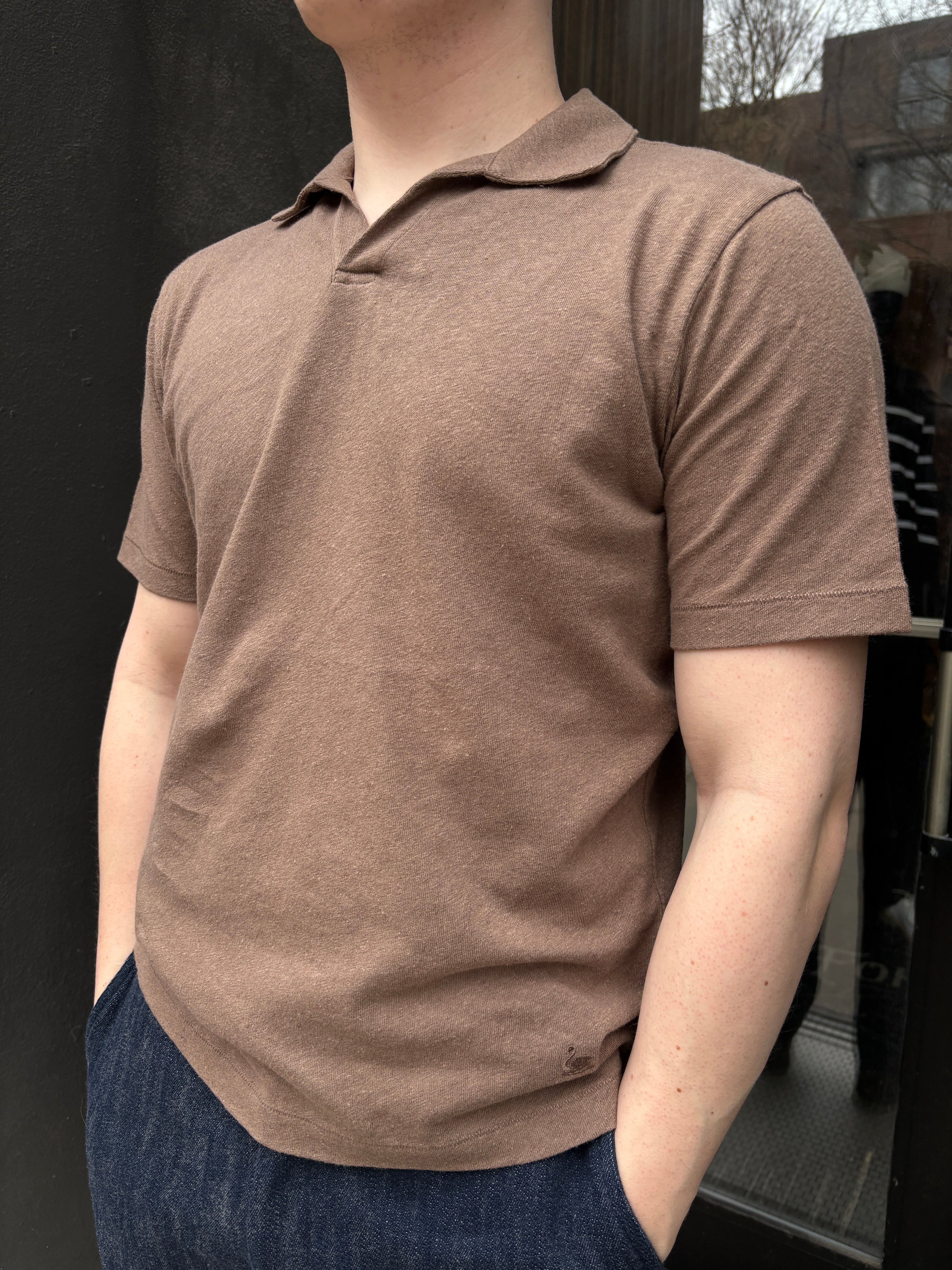 Merz b. Schwanen Linen 02 Collared Shirt