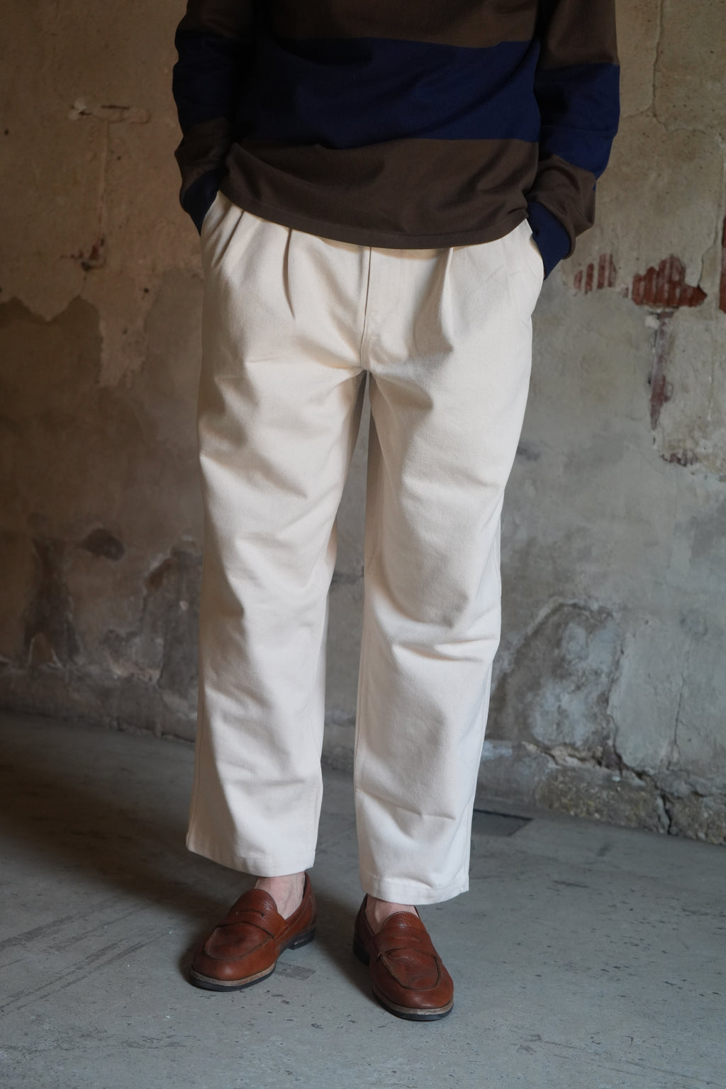 Kappy Two Tuck Wide Denim Pants