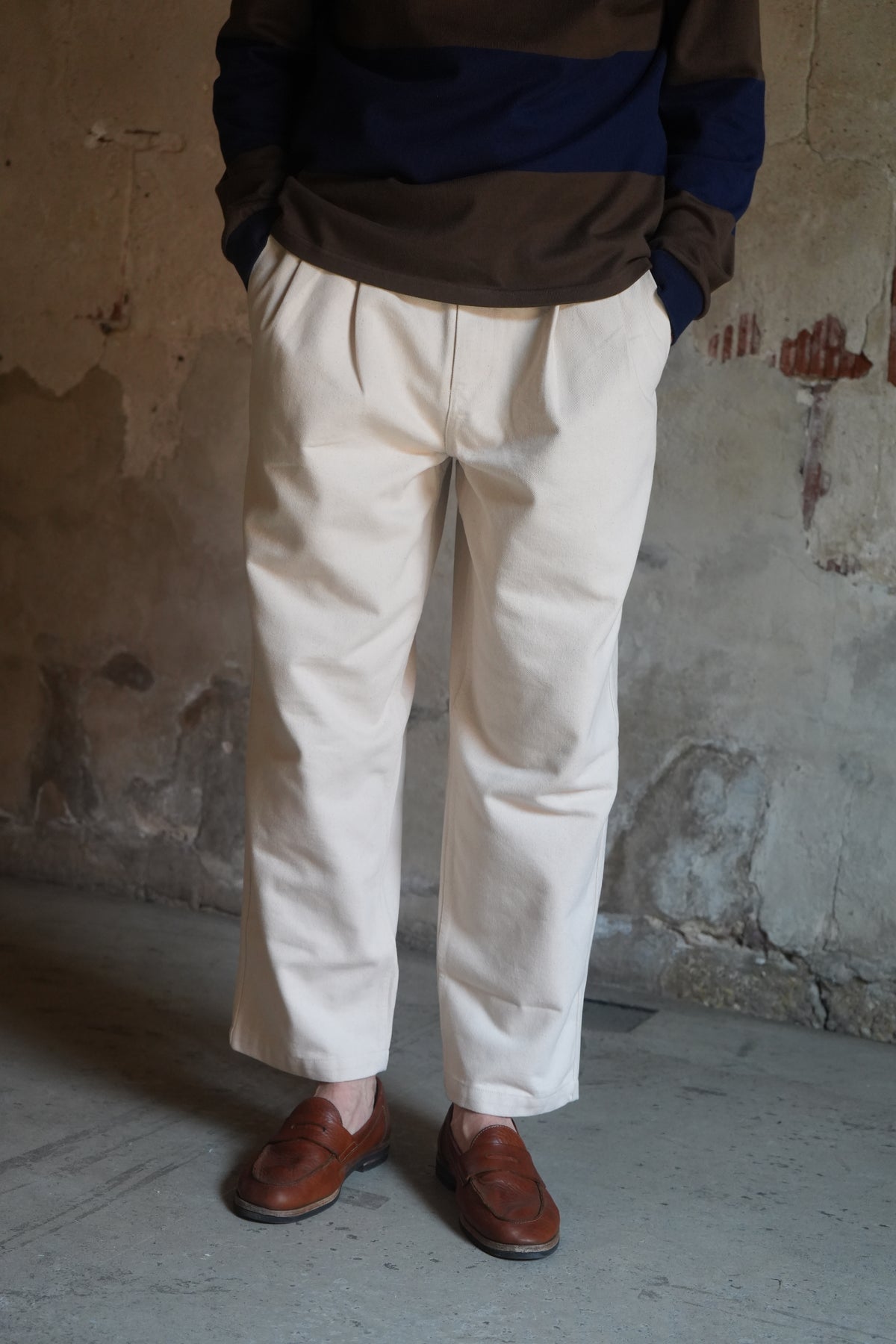 Kappy Two Tuck Wide Denim Pants