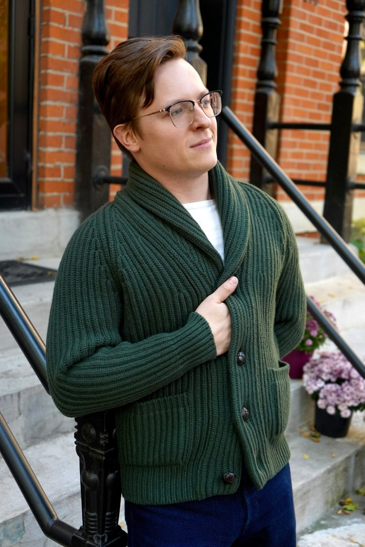 McGeorge Single Breasted Raglan Shawl Cardigan