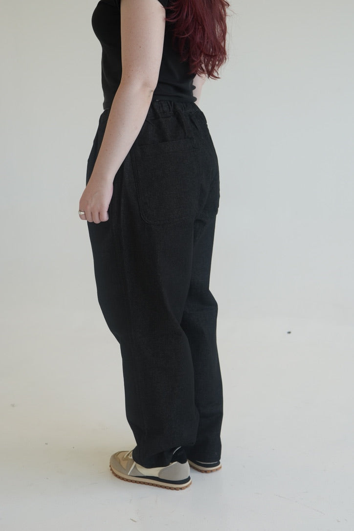 Kappy Two Tuck Wide Denim Pants