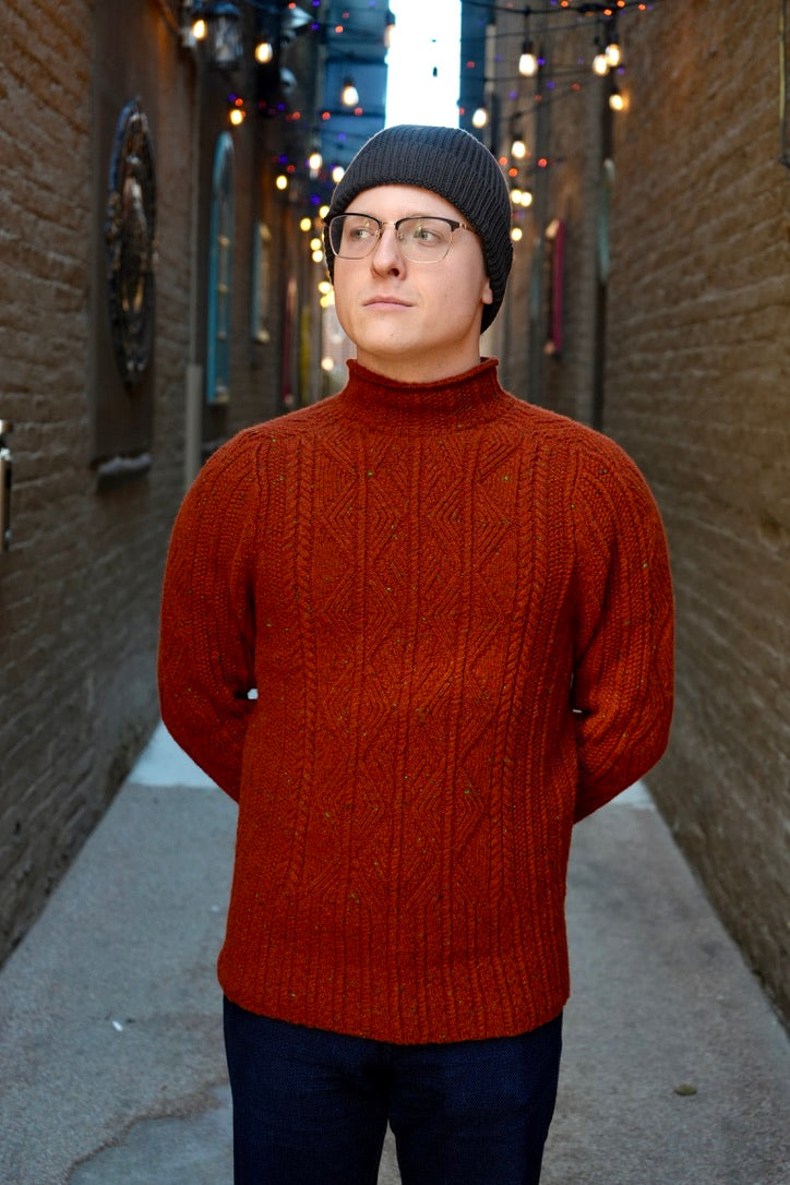 Inis Meain Original Aran Mock Neck Sweater
