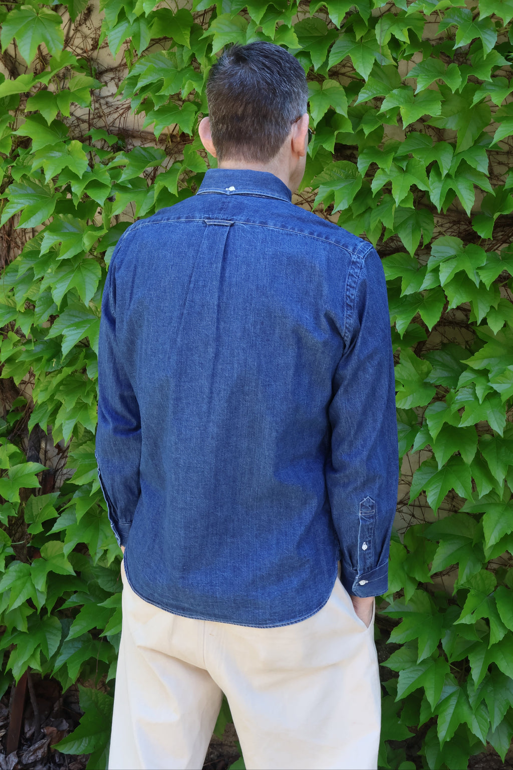 Hand Room Denim Button Down Shirt