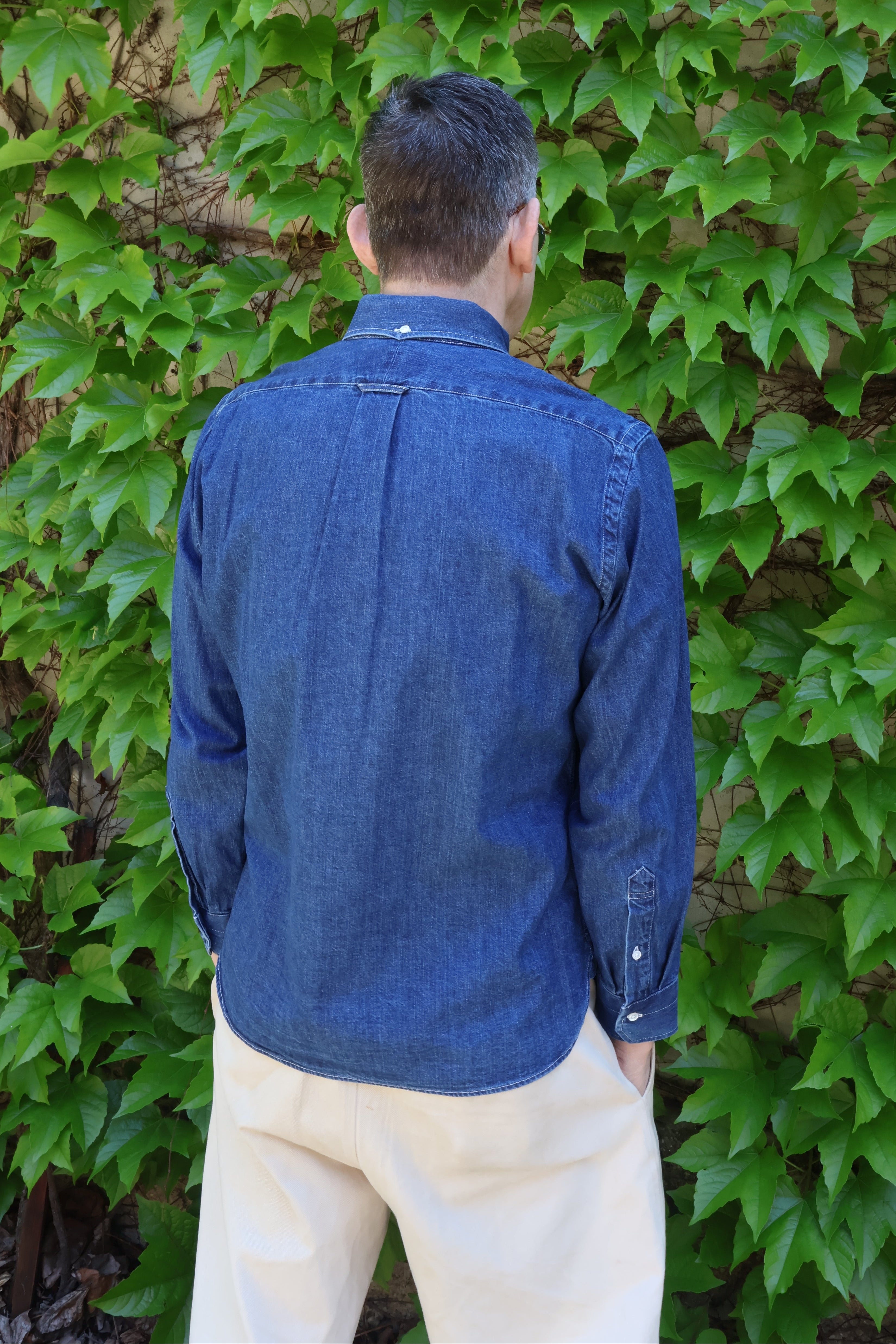 Hand Room Denim Button Down Shirt