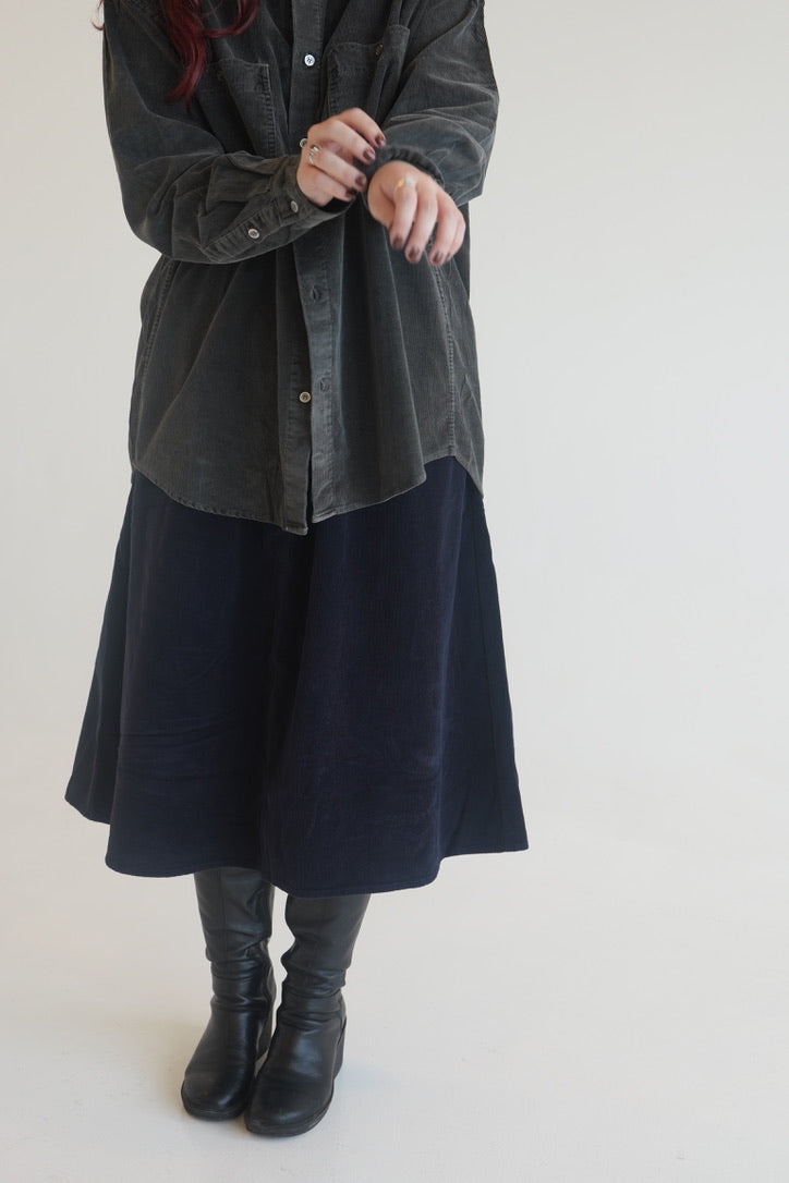Kappy Corduroy Flare Skirt