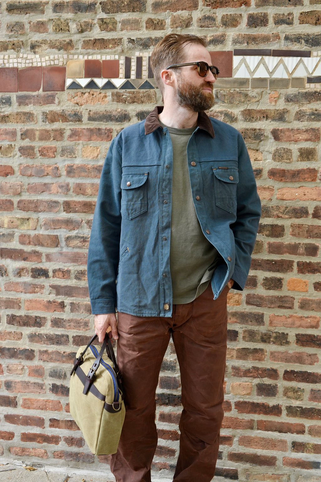 Bleu De Chauffe Ledger Business Bag
