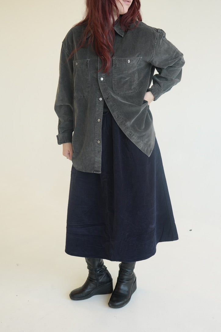 Kappy Corduroy Flare Skirt