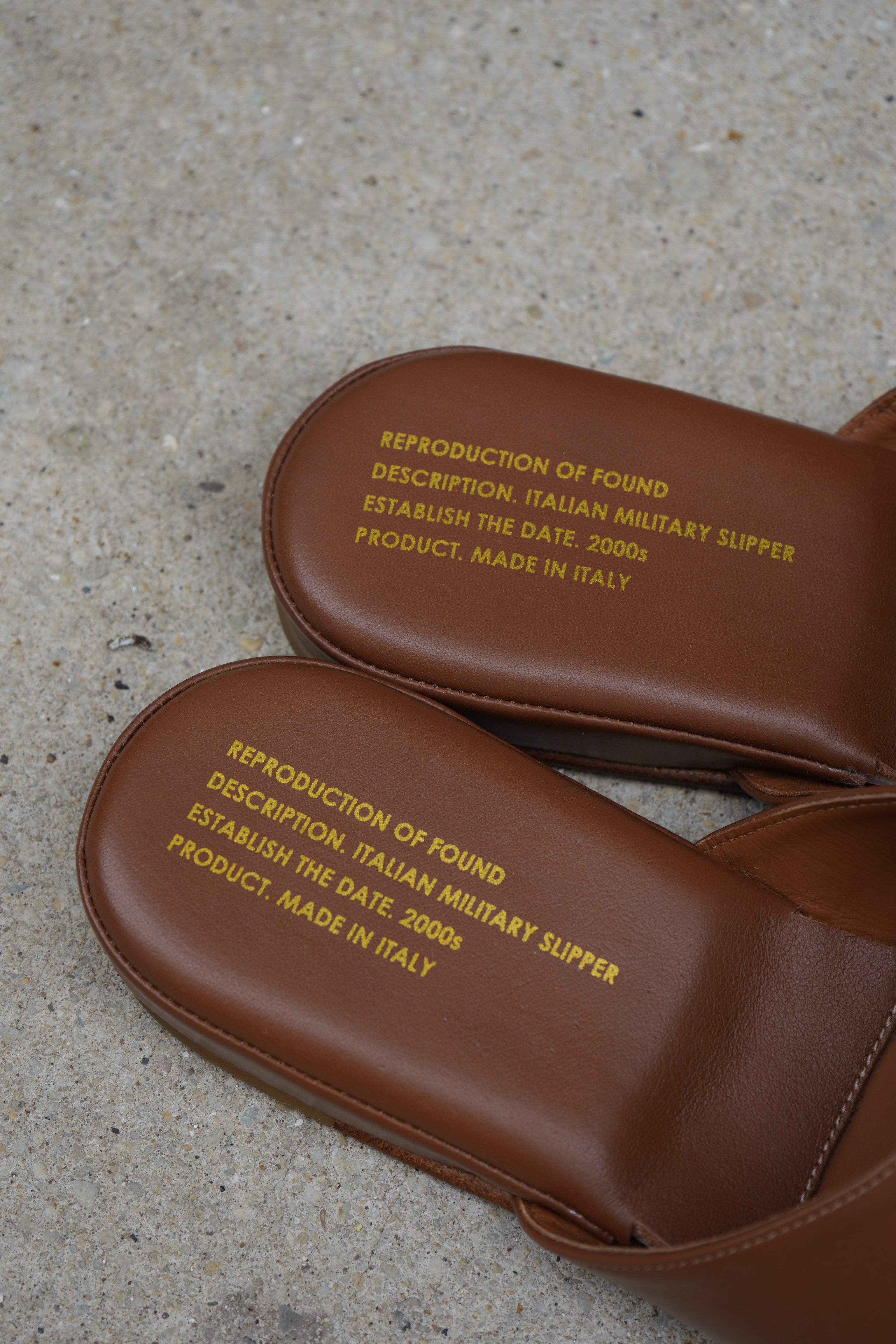 Reproduction of Found Italian Military Slipper
