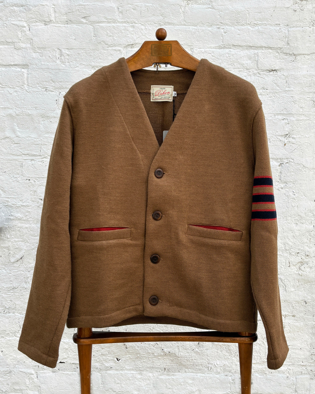 Slouchy Varsity Cardigan Sweater