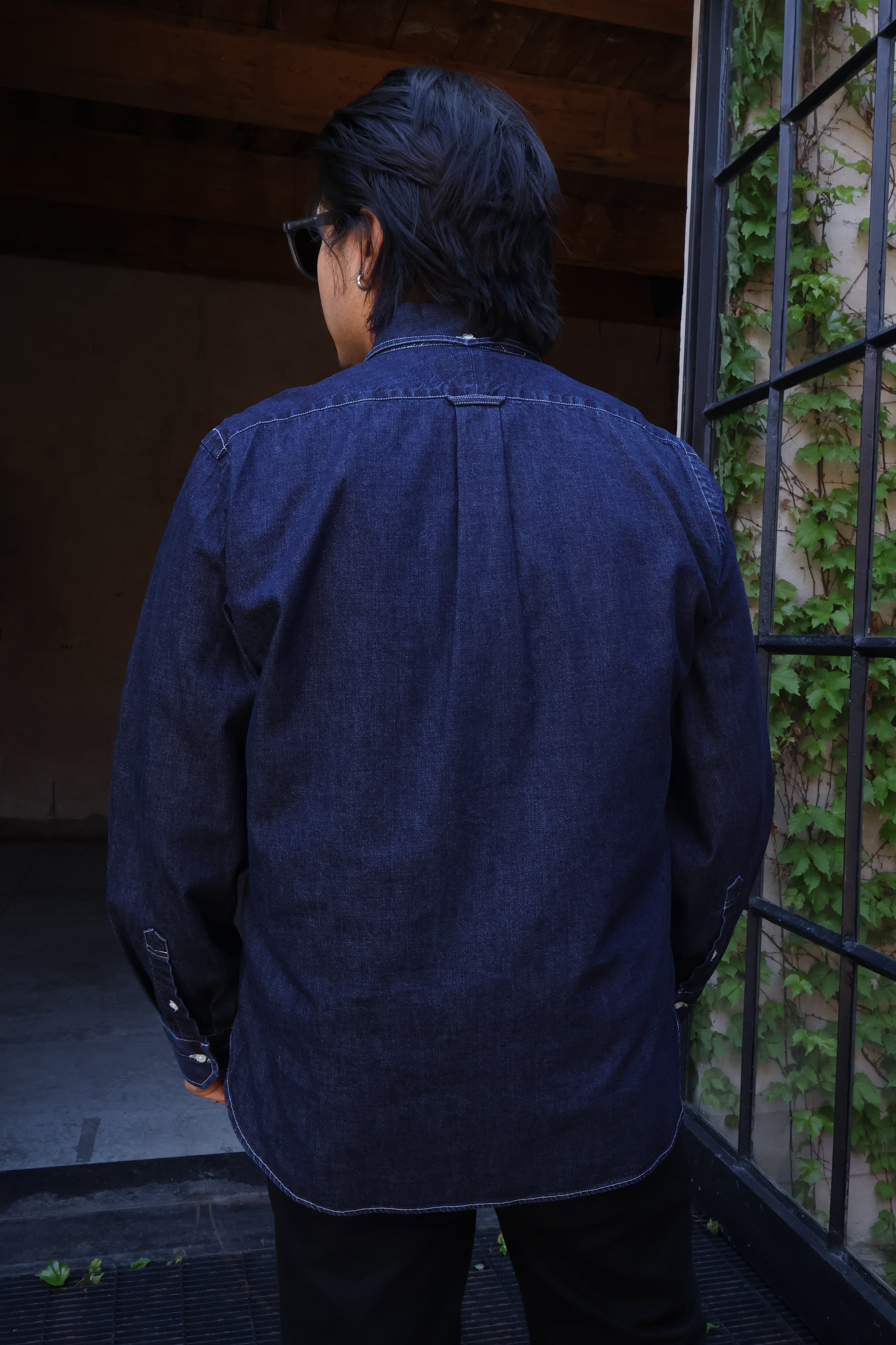 Hand Room Denim Button Down Shirt