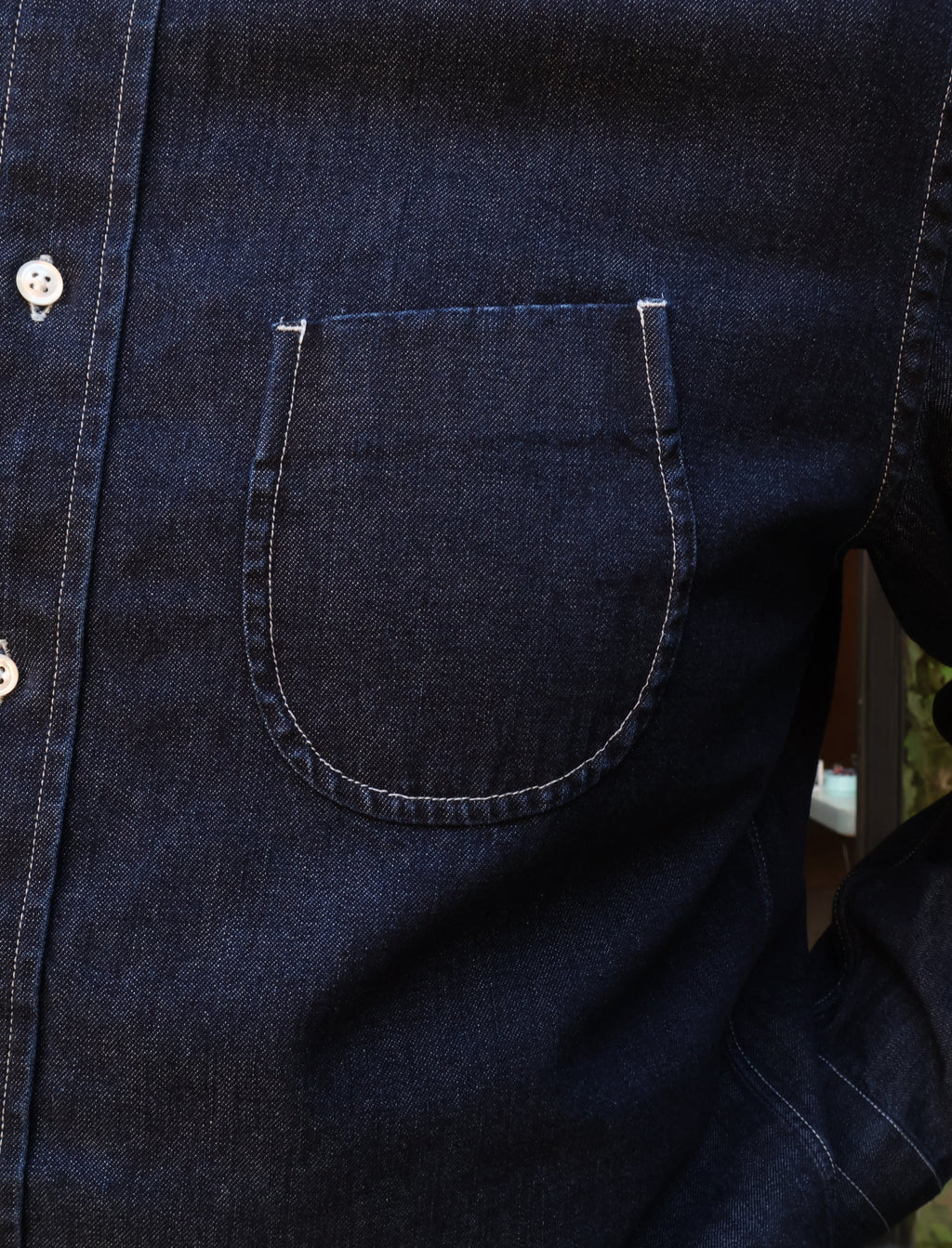 Hand Room Denim Button Down Shirt
