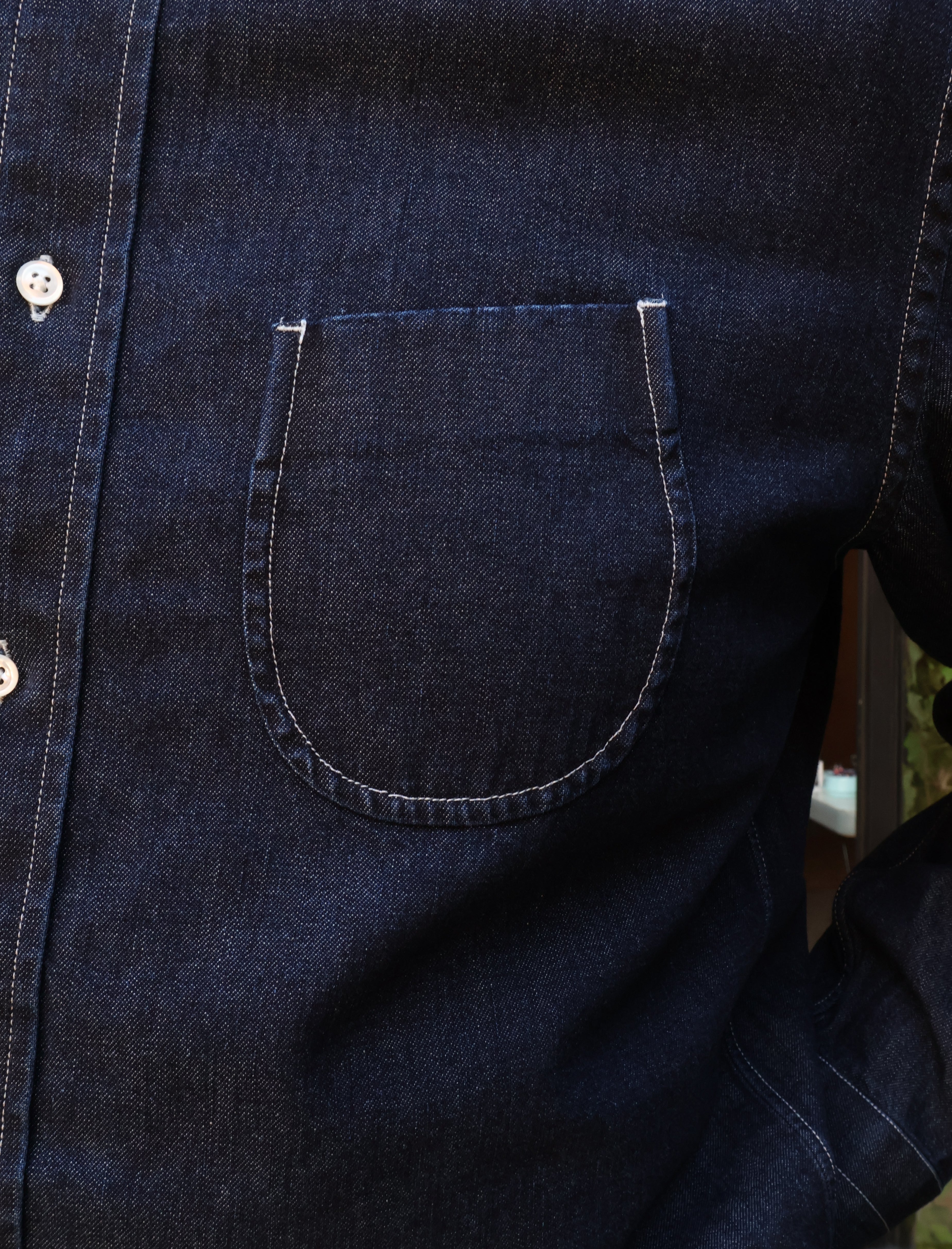 Hand Room Denim Button Down Shirt