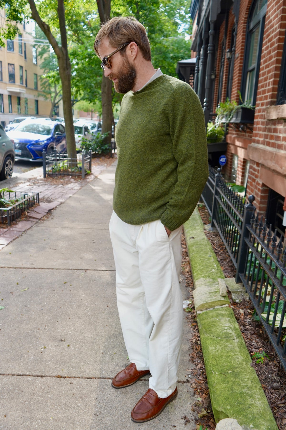 Tela Genova Damasco Gabardine Wide Cut Chino