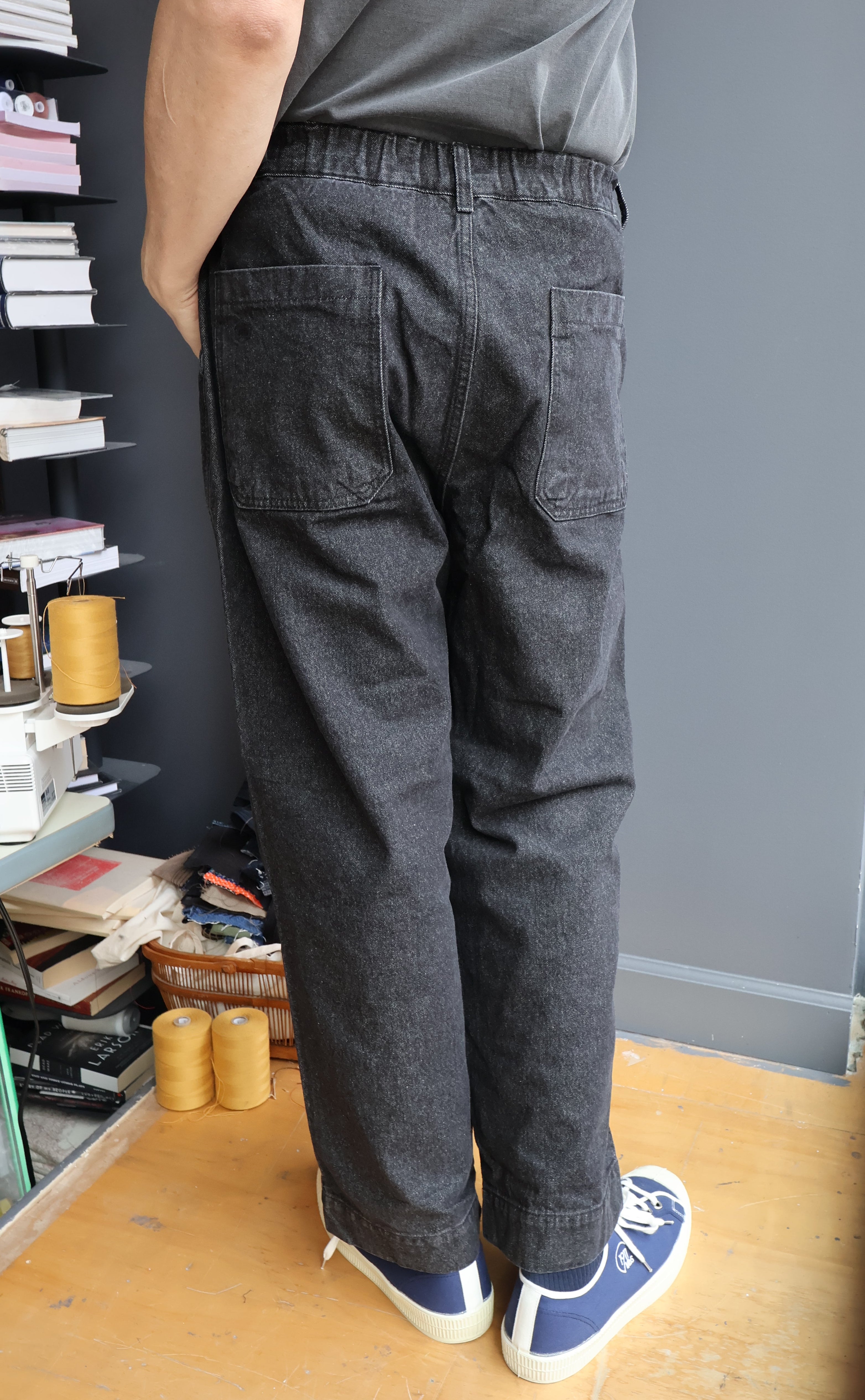 Kappy One Tuck Wide Fatigue Denim Pants