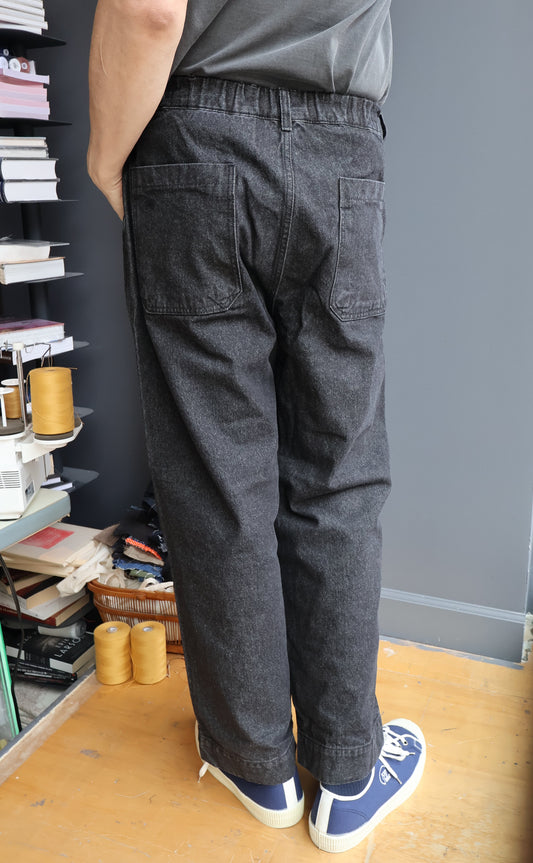 Kappy One Tuck Wide Fatigue Denim Pants